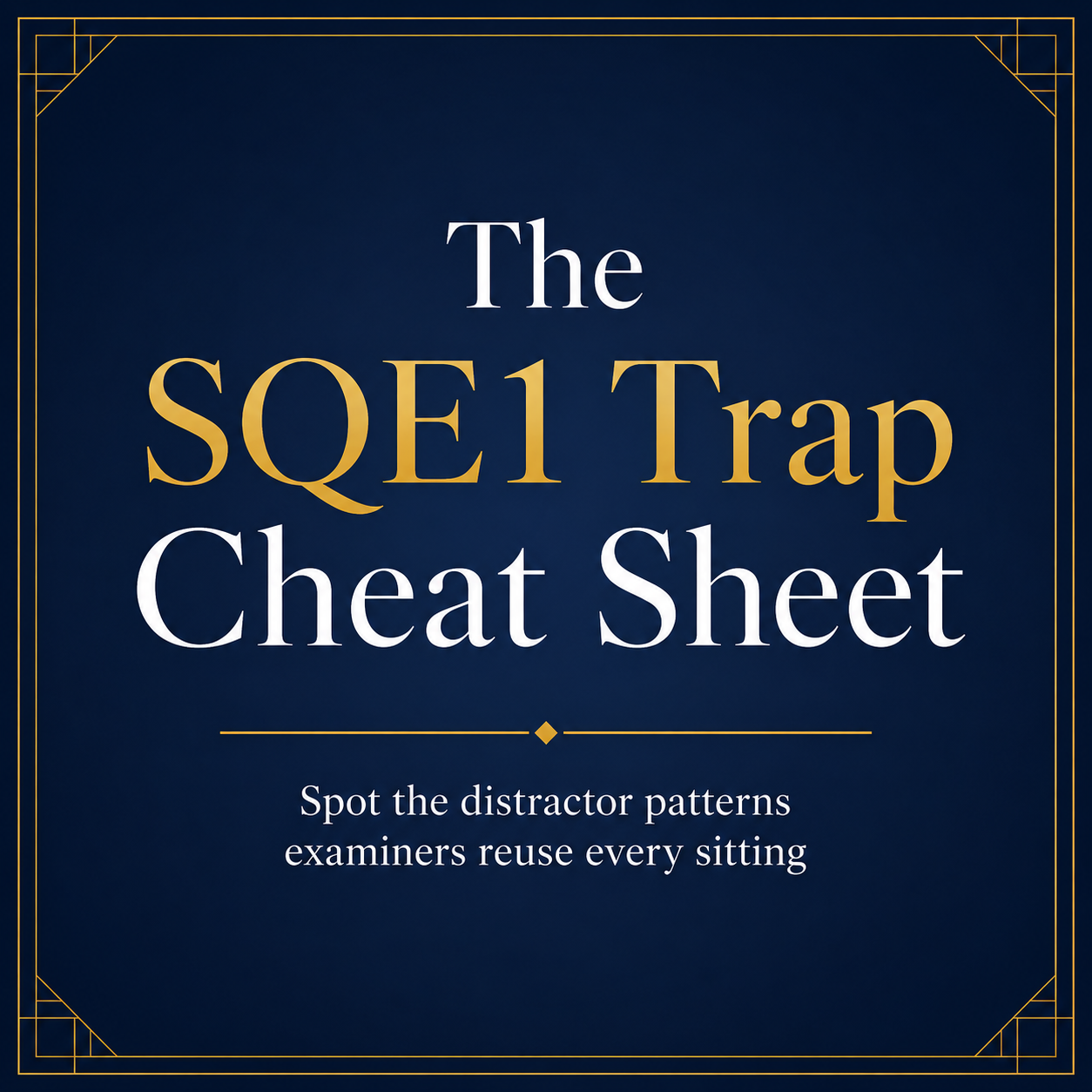 The SQE1 Trap Cheat Sheet