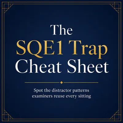 The SQE1 Trap Cheat Sheet
