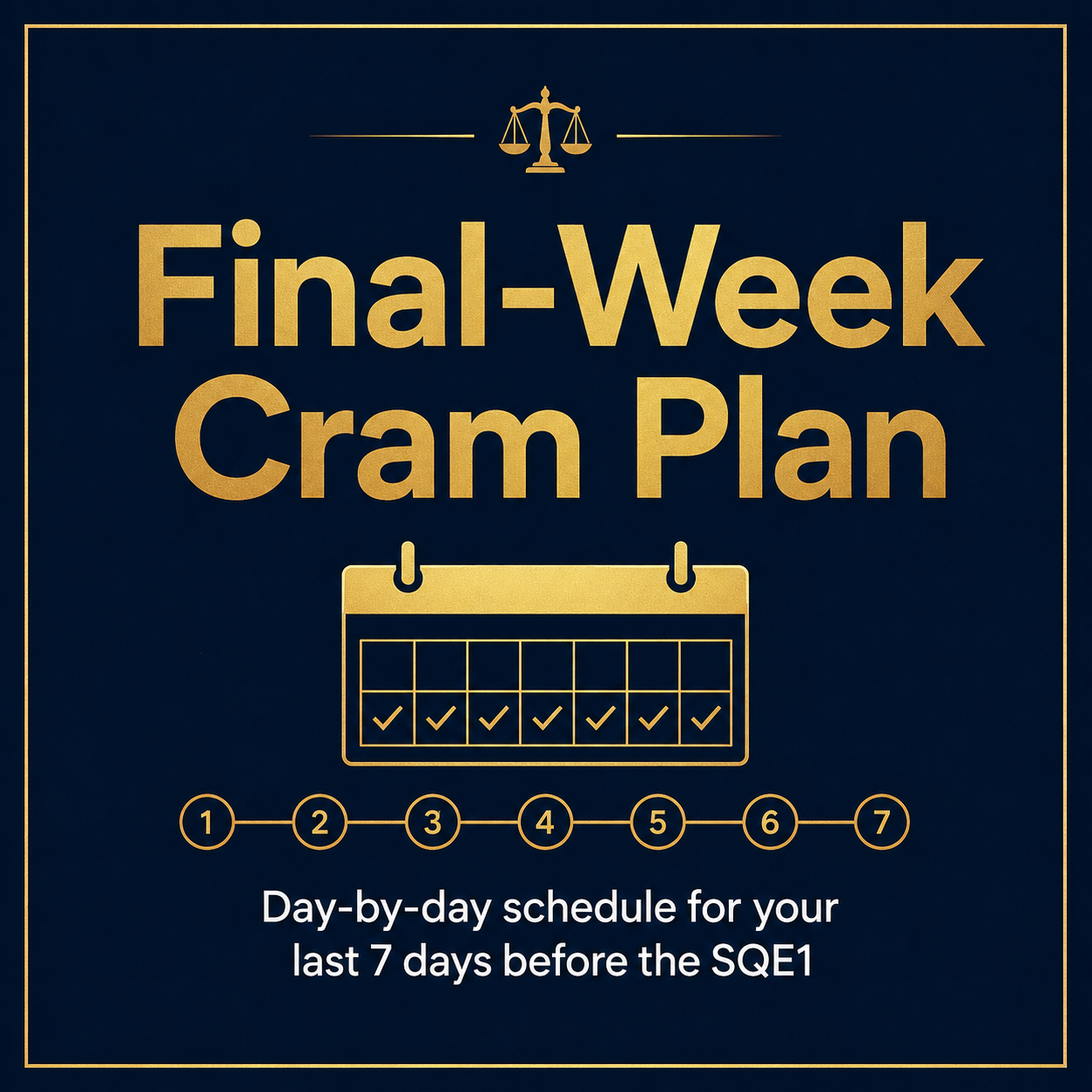 Final-Week Cram Plan