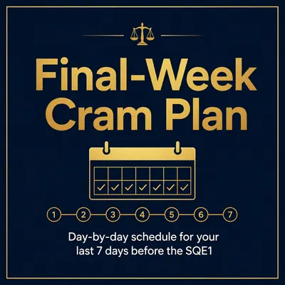 Final-Week Cram Plan